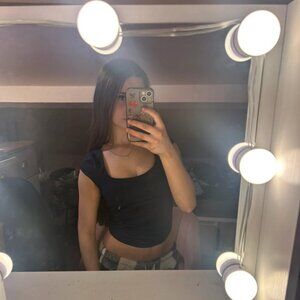 Shein dark black top